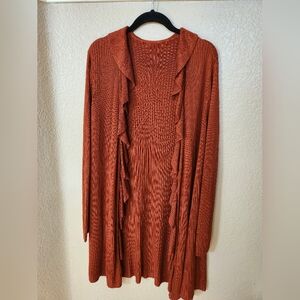 INC Brown Long Cardigan Sweater Size M